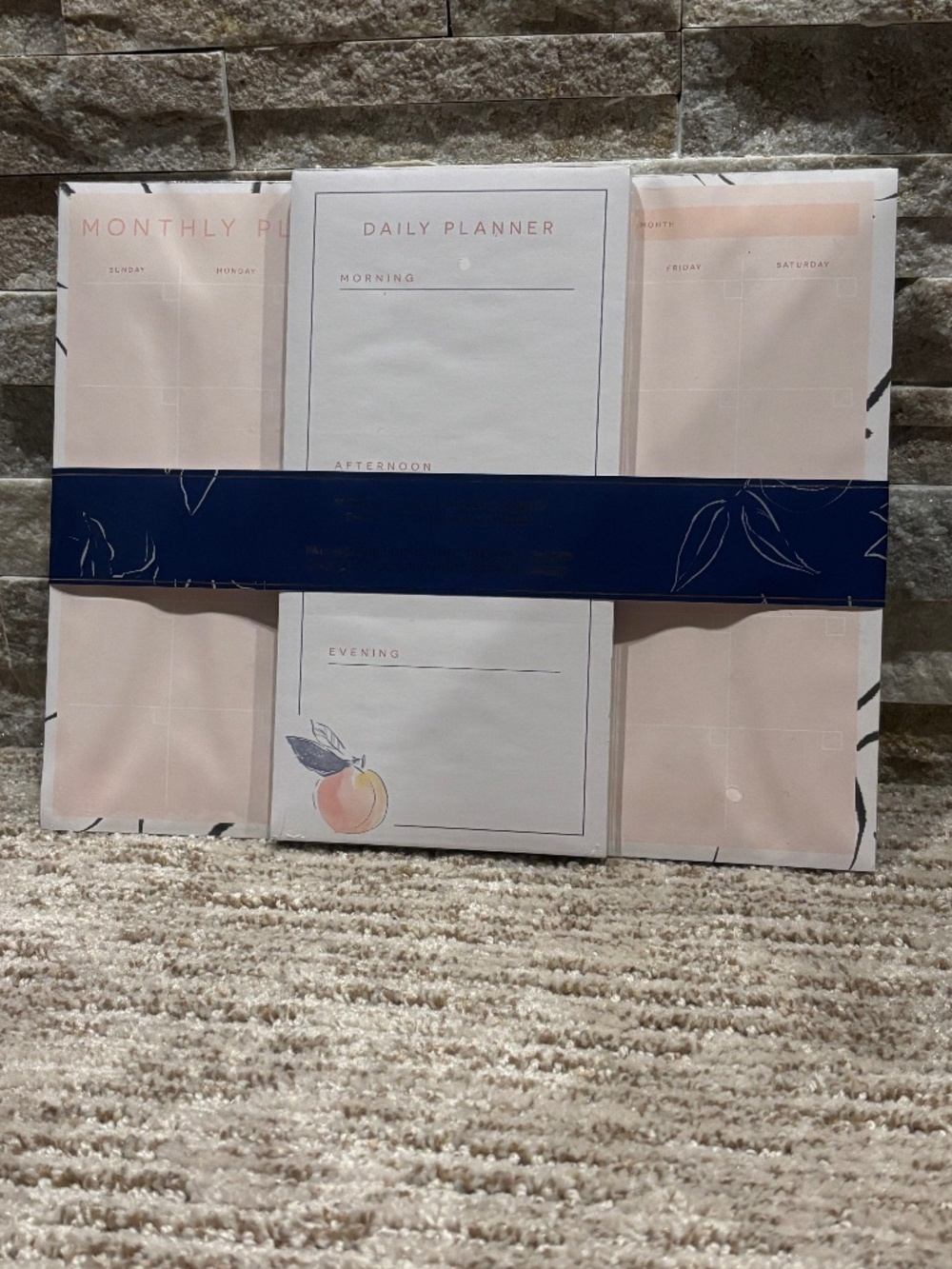 Indigo Monthly and Daily Planner Pads Set